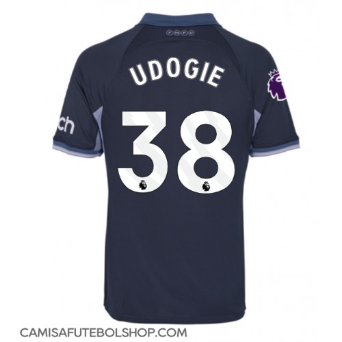 Camisa de time de futebol Tottenham Hotspur Destiny Udogie #38 Replicas 2º Equipamento 2023-24 Manga Curta